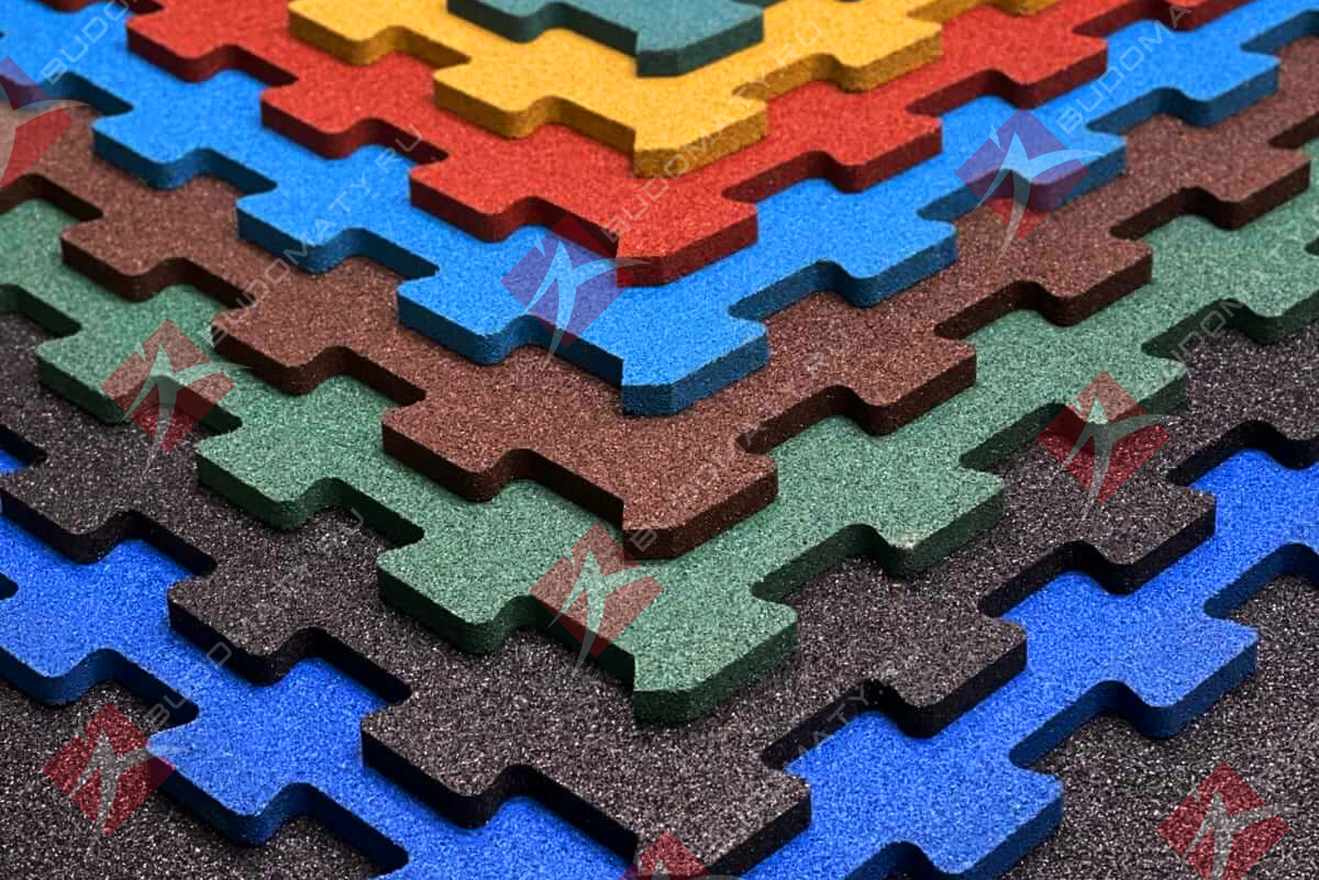 Резиновое покрытие Puzzle 1000×1000×10 мм. Доставка в Нижний Новгород.